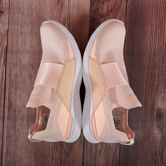 APL Athletic Propulsion Labs Womens Sz 8 Techloom Bliss Pink Knit Slip On Shoes - Picture 9 of 14